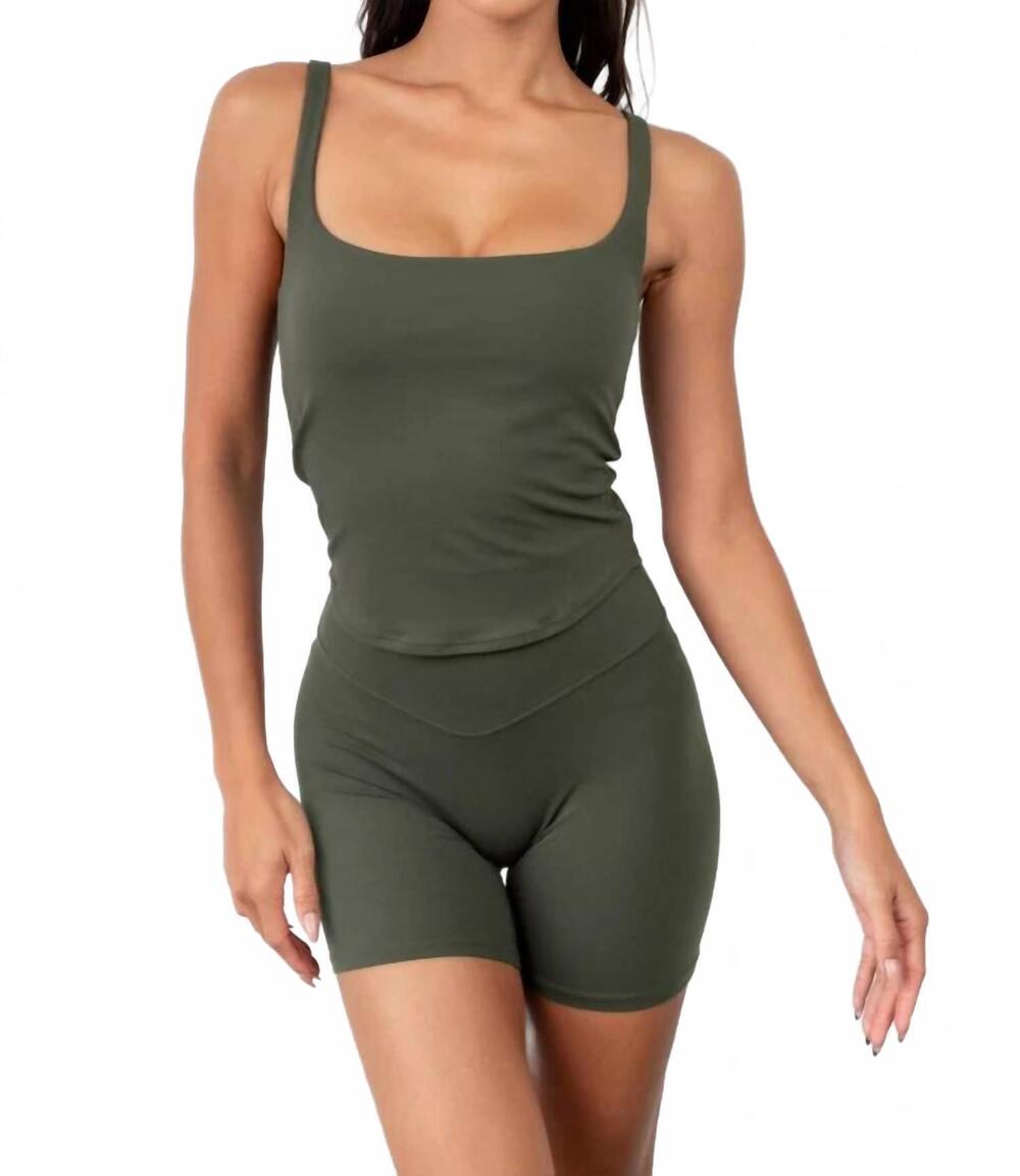 NEW VITALITY cloud ii classic tank top in olive